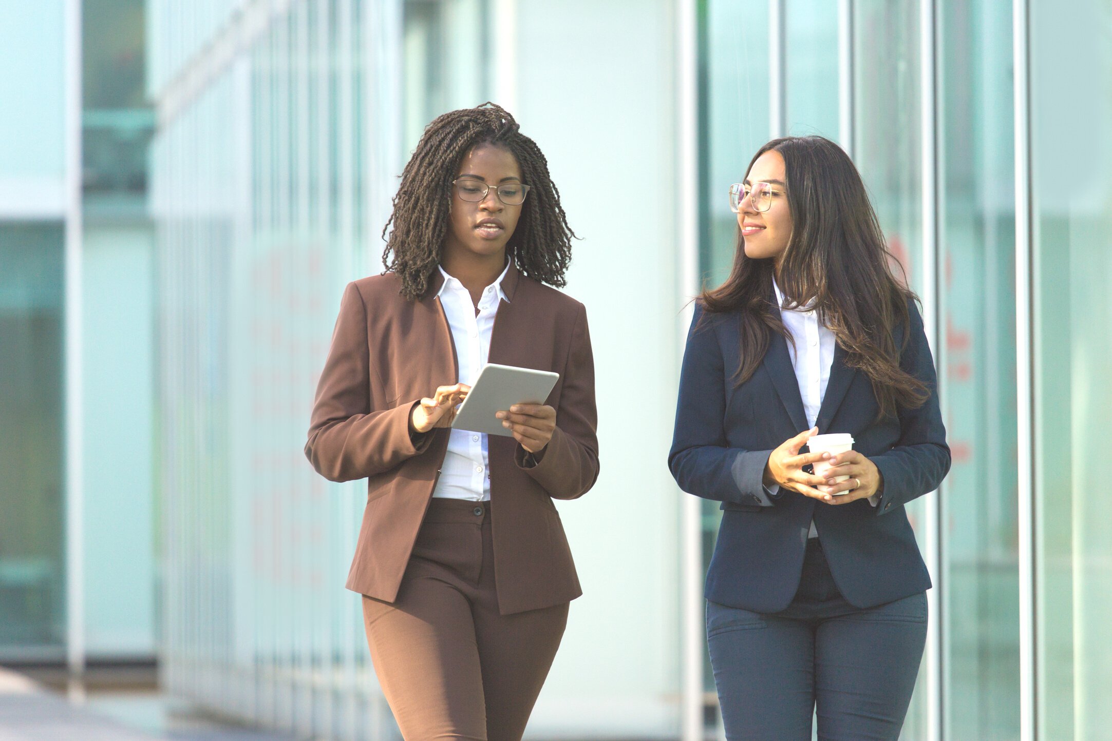 Diverse female business colleagues